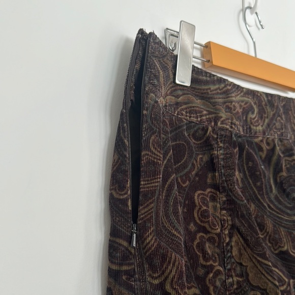 🎉 Vintage Harold’s Corduroy Paisley A-Line Skirt - Picture 6 of 8